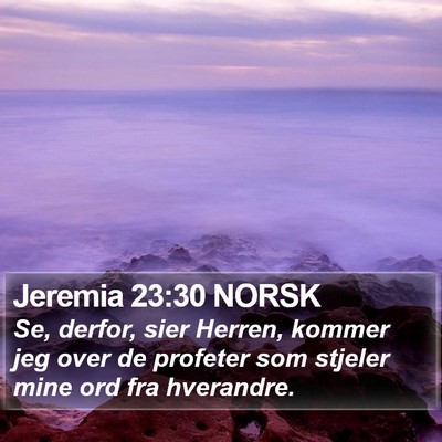 Jeremia 23:30 NORSK Bible Verse Image