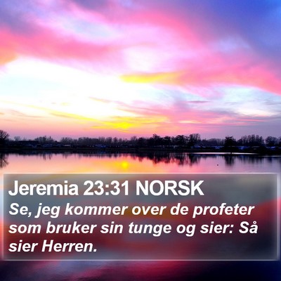 Jeremia 23:31 NORSK Bible Verse Image