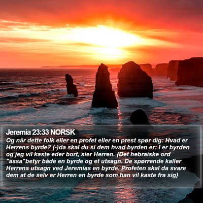 Jeremia 23:33 NORSK Bible Verse Image