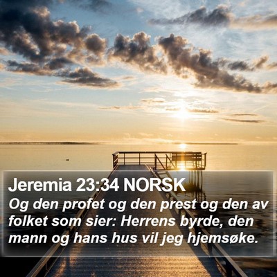 Jeremia 23:34 NORSK Bible Verse Image