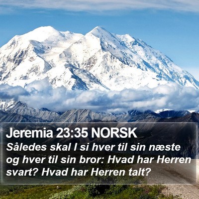 Jeremia 23:35 NORSK Bible Verse Image