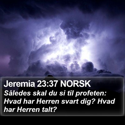 Jeremia 23:37 NORSK Bible Verse Image