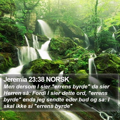 Jeremia 23:38 NORSK Bible Verse Image