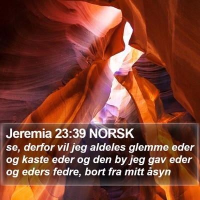 Jeremia 23:39 NORSK Bible Verse Image