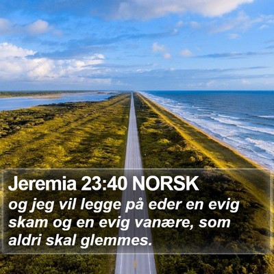 Jeremia 23:40 NORSK Bible Verse Image