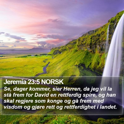 Jeremia 23:5 NORSK Bible Verse Image