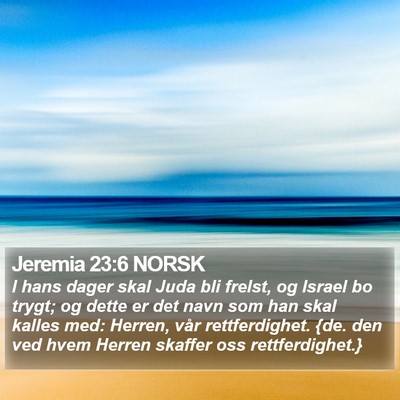 Jeremia 23:6 NORSK Bible Verse Image