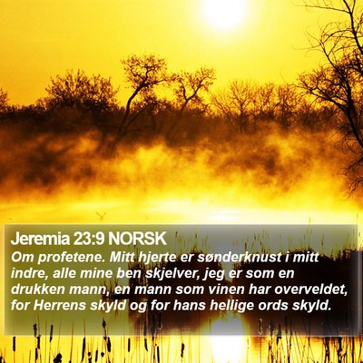 Jeremia 23:9 NORSK Bible Verse Image