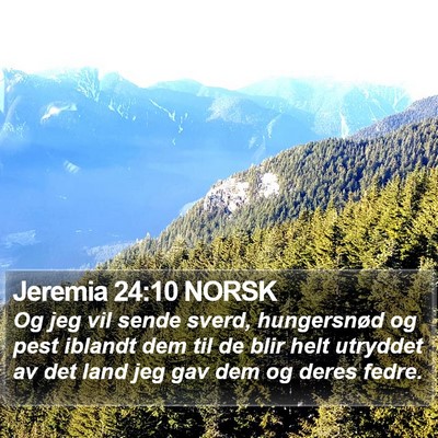 Jeremia 24:10 NORSK Bible Verse Image