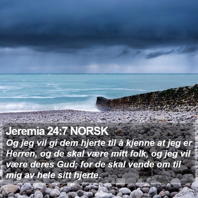 Jeremia 24:7 NORSK Bible Verse Image