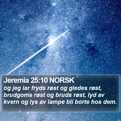 Jeremia 25:10 NORSK Bible Verse Image