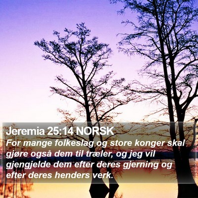 Jeremia 25:14 NORSK Bible Verse Image