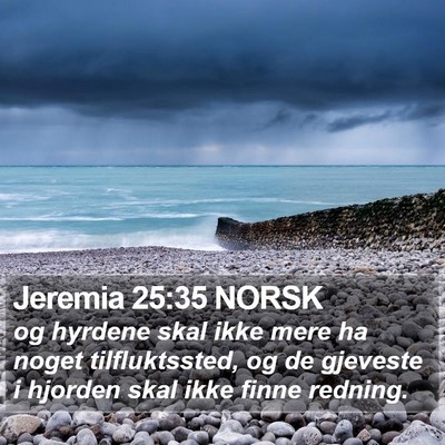 Jeremia 25:35 NORSK Bible Verse Image