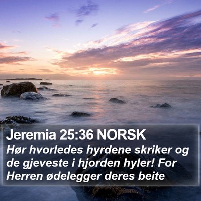 Jeremia 25:36 NORSK Bible Verse Image
