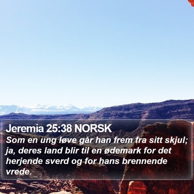 Jeremia 25:38 NORSK Bible Verse Image
