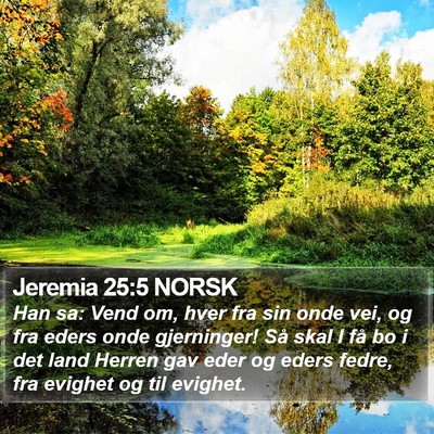 Jeremia 25:5 NORSK Bible Verse Image