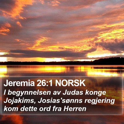 Jeremia 26:1 NORSK Bible Verse Image