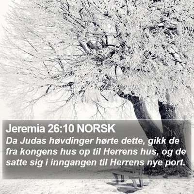 Jeremia 26:10 NORSK Bible Verse Image