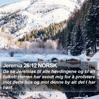 Jeremia 26:12 NORSK Bible Verse Image