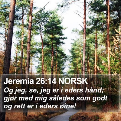 Jeremia 26:14 NORSK Bible Verse Image