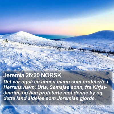 Jeremia 26:20 NORSK Bible Verse Image