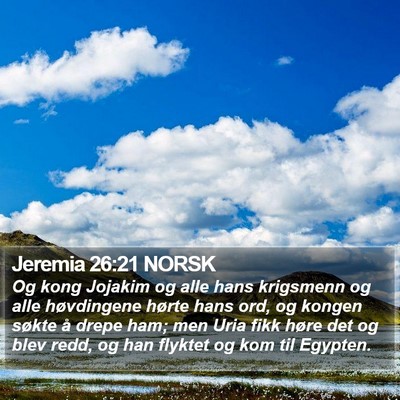 Jeremia 26:21 NORSK Bible Verse Image