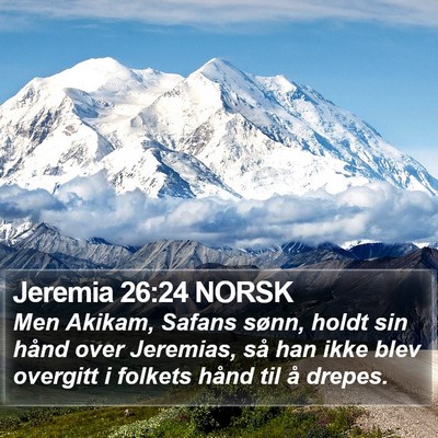 Jeremia 26:24 NORSK Bible Verse Image