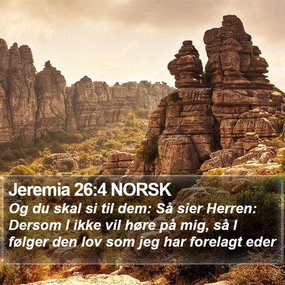 Jeremia 26:4 NORSK Bible Verse Image