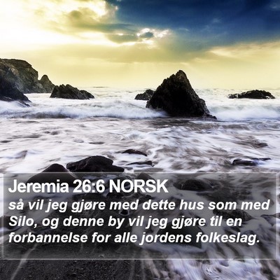 Jeremia 26:6 NORSK Bible Verse Image