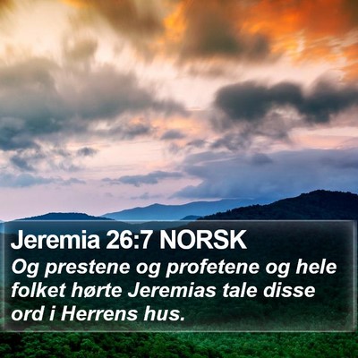 Jeremia 26:7 NORSK Bible Verse Image