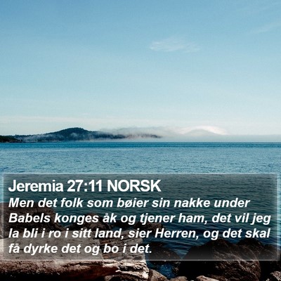 Jeremia 27:11 NORSK Bible Verse Image