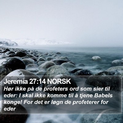 Jeremia 27:14 NORSK Bible Verse Image
