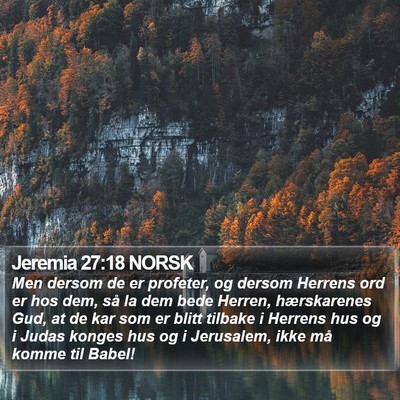 Jeremia 27:18 NORSK Bible Verse Image