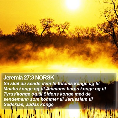 Jeremia 27:3 NORSK Bible Verse Image