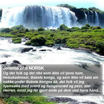 Jeremia 27:8 NORSK Bible Verse Image