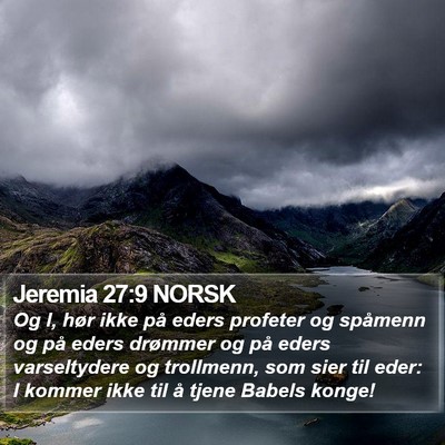 Jeremia 27:9 NORSK Bible Verse Image