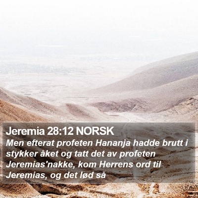 Jeremia 28:12 NORSK Bible Verse Image