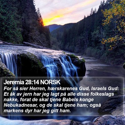 Jeremia 28:14 NORSK Bible Verse Image