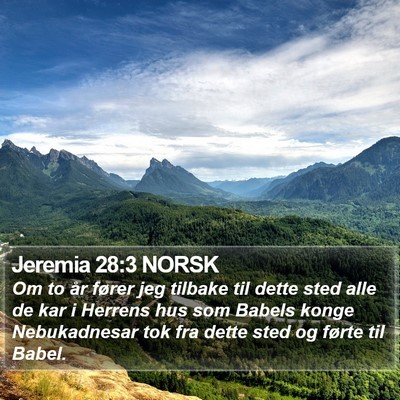 Jeremia 28:3 NORSK Bible Verse Image
