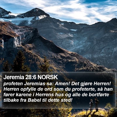 Jeremia 28:6 NORSK Bible Verse Image