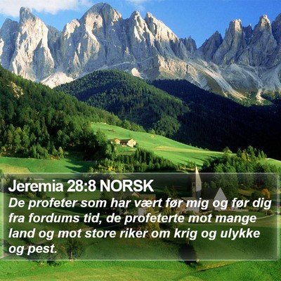 Jeremia 28:8 NORSK Bible Verse Image