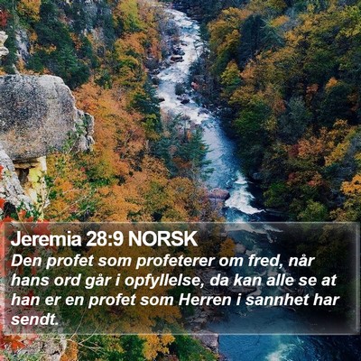 Jeremia 28:9 NORSK Bible Verse Image