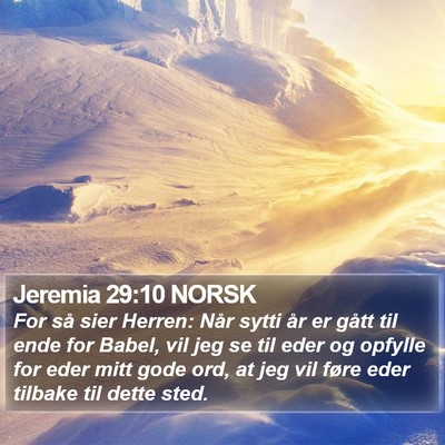 Jeremia 29:10 NORSK Bible Verse Image