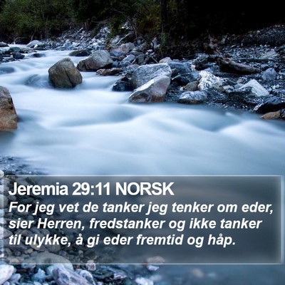 Jeremia 29:11 NORSK Bible Verse Image