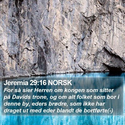Jeremia 29:16 NORSK Bible Verse Image