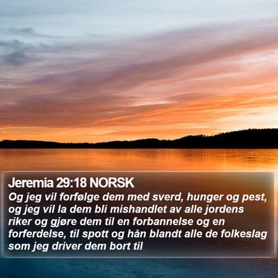 Jeremia 29:18 NORSK Bible Verse Image