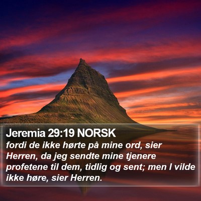 Jeremia 29:19 NORSK Bible Verse Image