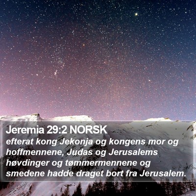 Jeremia 29:2 NORSK Bible Verse Image