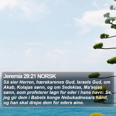 Jeremia 29:21 NORSK Bible Verse Image