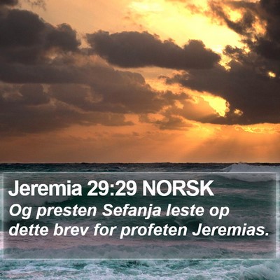Jeremia 29:29 NORSK Bible Verse Image